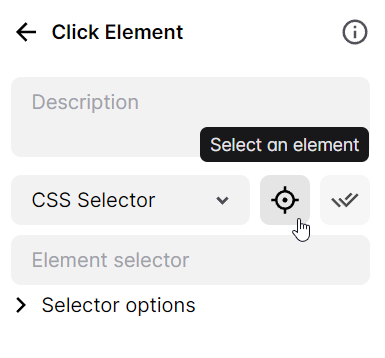 Select an element button