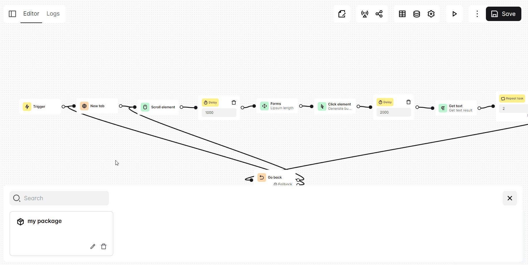 将包设置为块