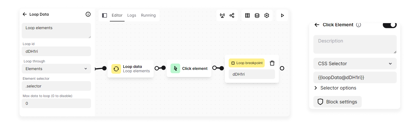 Loop elements